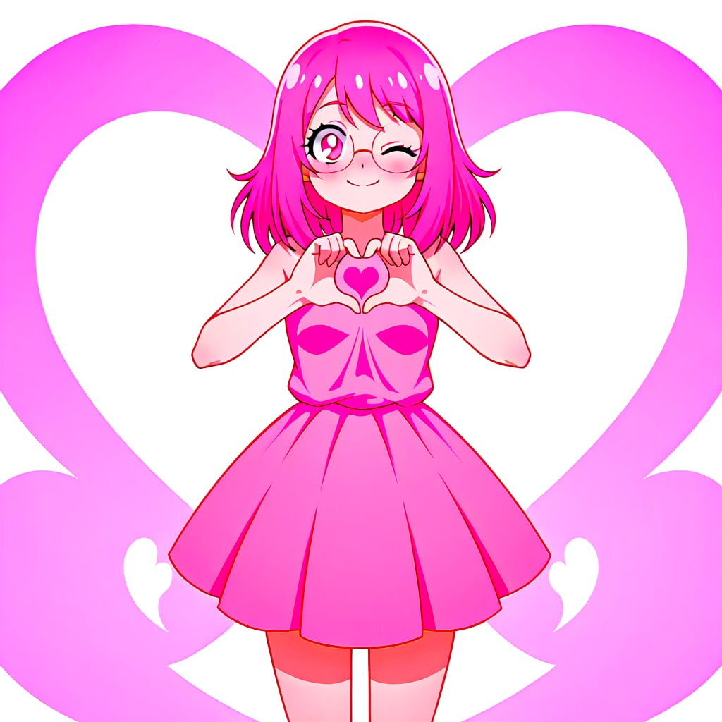 ピンクのハート