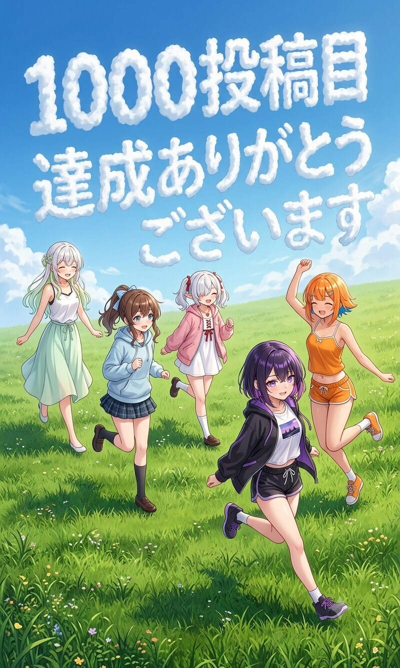 1000投稿目達成ありがとうございます
