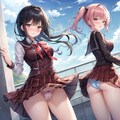 練習(屋上でのパンチラ) 4枚目