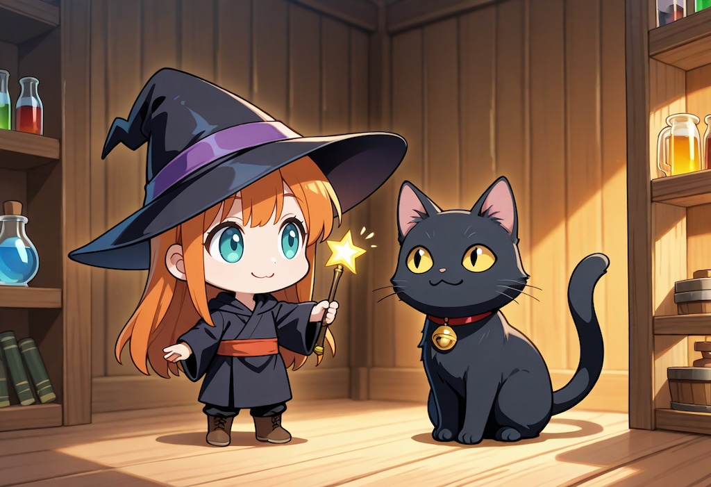 ミニ魔女さんと黒猫さん