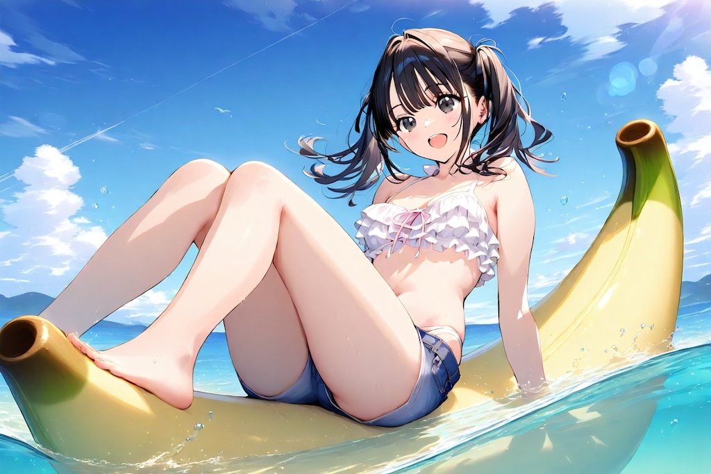 バナナボートでどんぶらこ