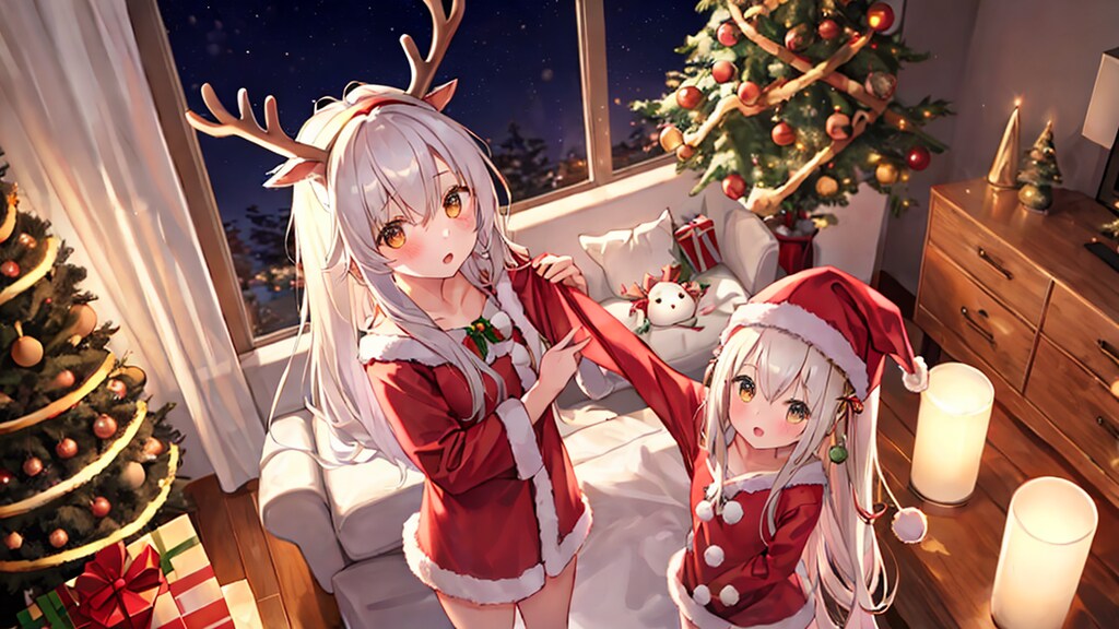 クリスマスパーティ準備中