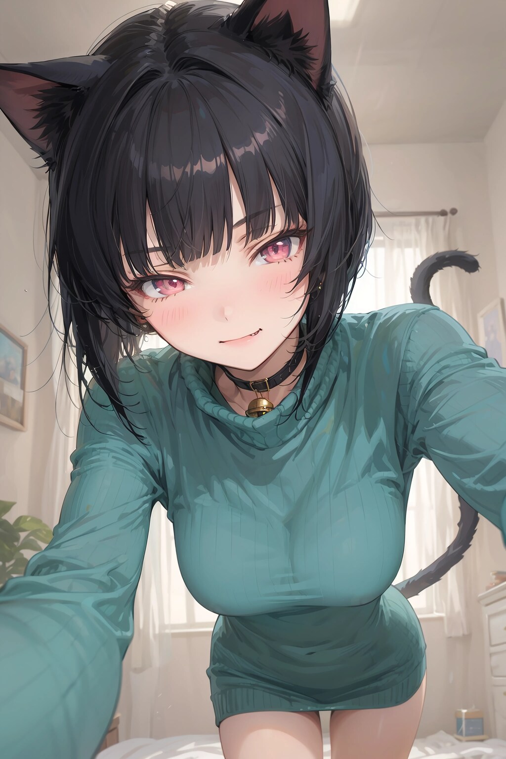 The Turtleneck Kitten's Gaze