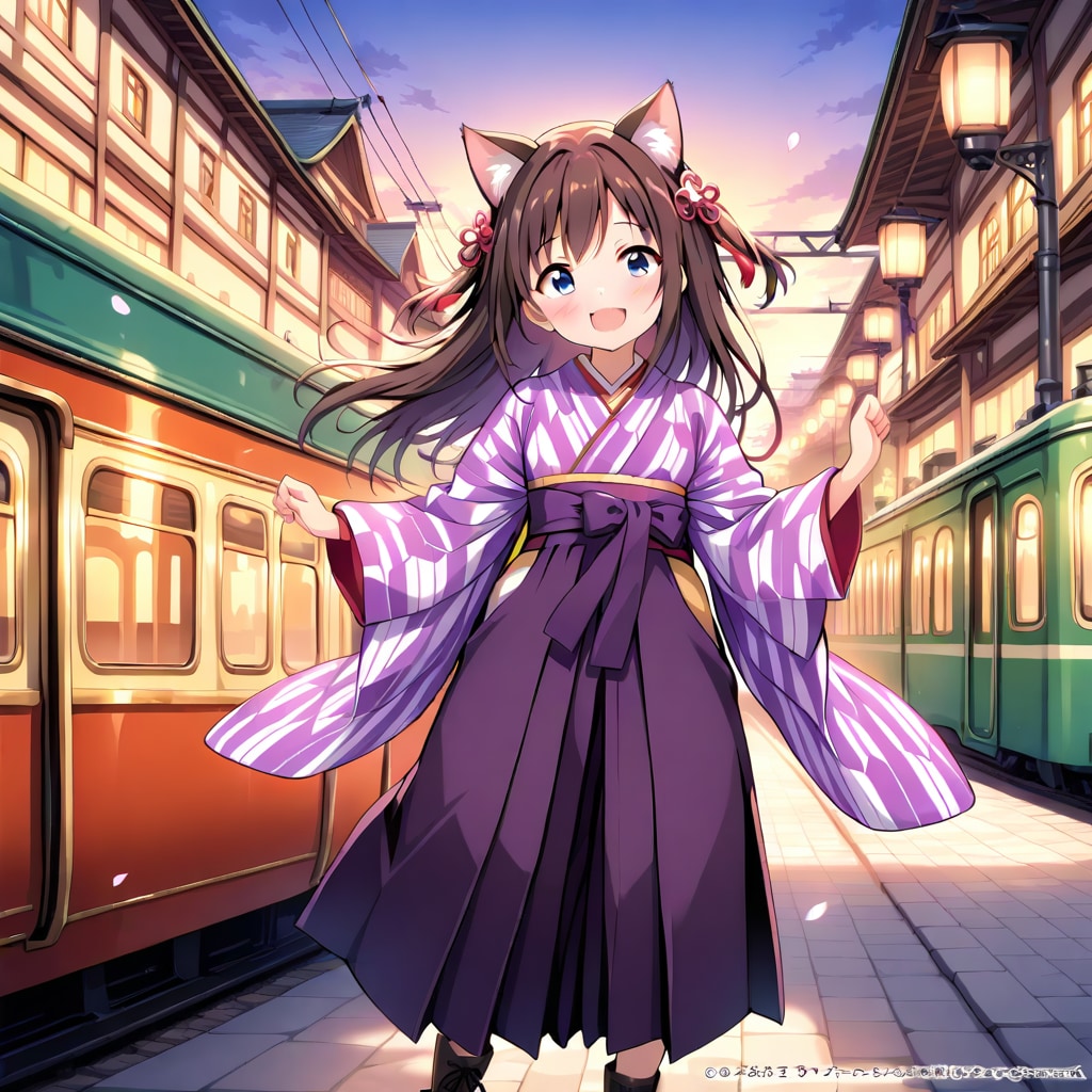 大正浪漫な小さな女の子