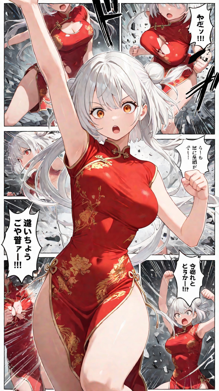 闘え！チーパオさん【漫画風】