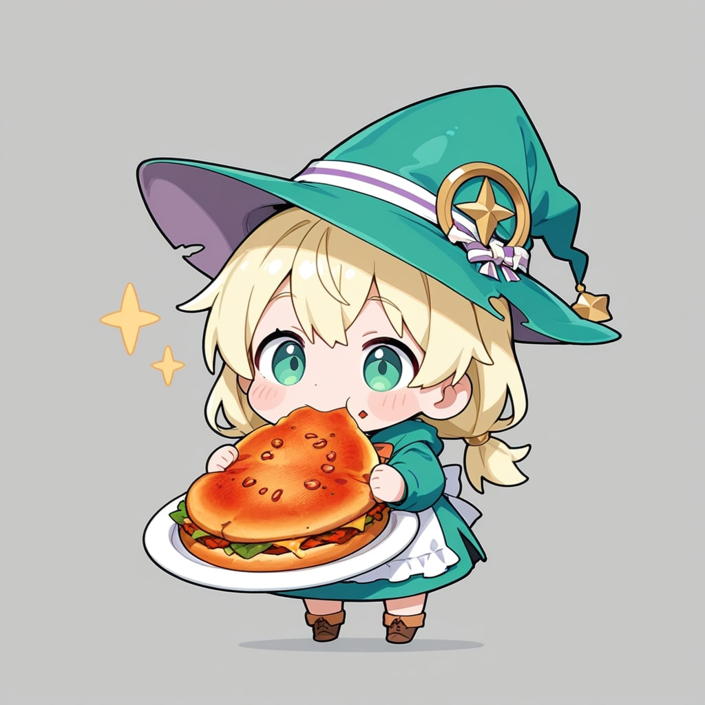 ピザを食べる魔女 | の人気AIイラスト・グラビア