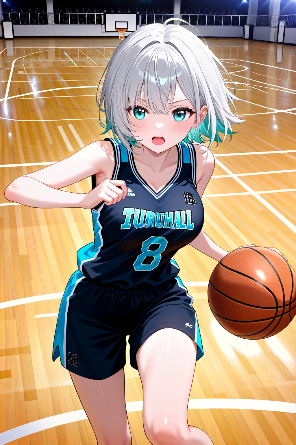 バスケする彩翔ちゃんR | の人気AIイラスト・グラビア