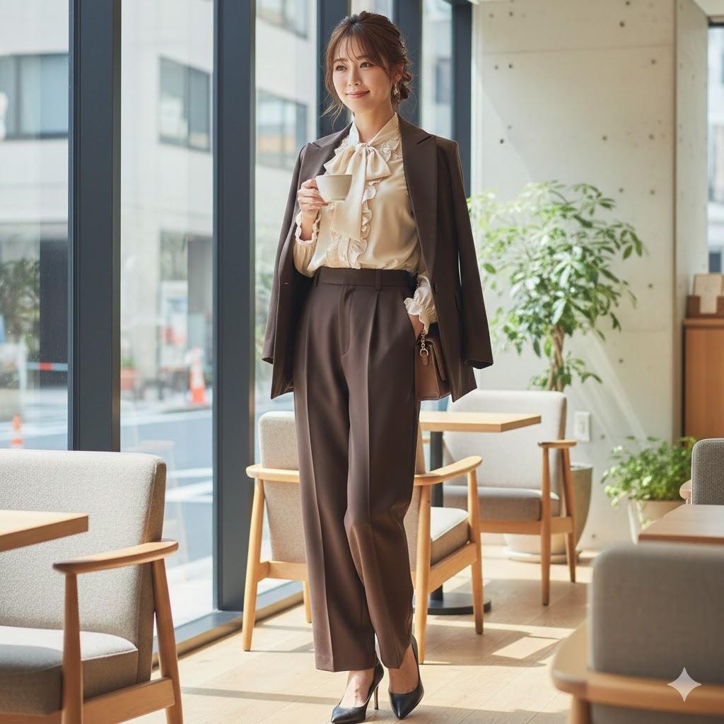 ワイドパンツ女子001《オフィスカジュアル》
