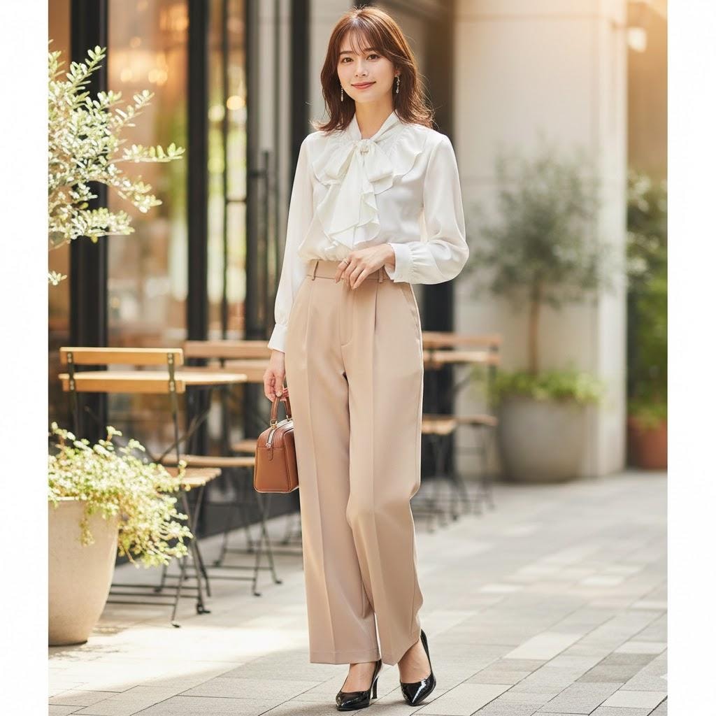 ワイドパンツ女子001《オフィスカジュアル》