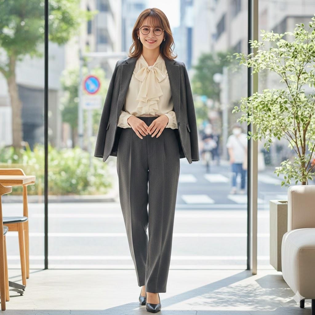 ワイドパンツ女子001《オフィスカジュアル》