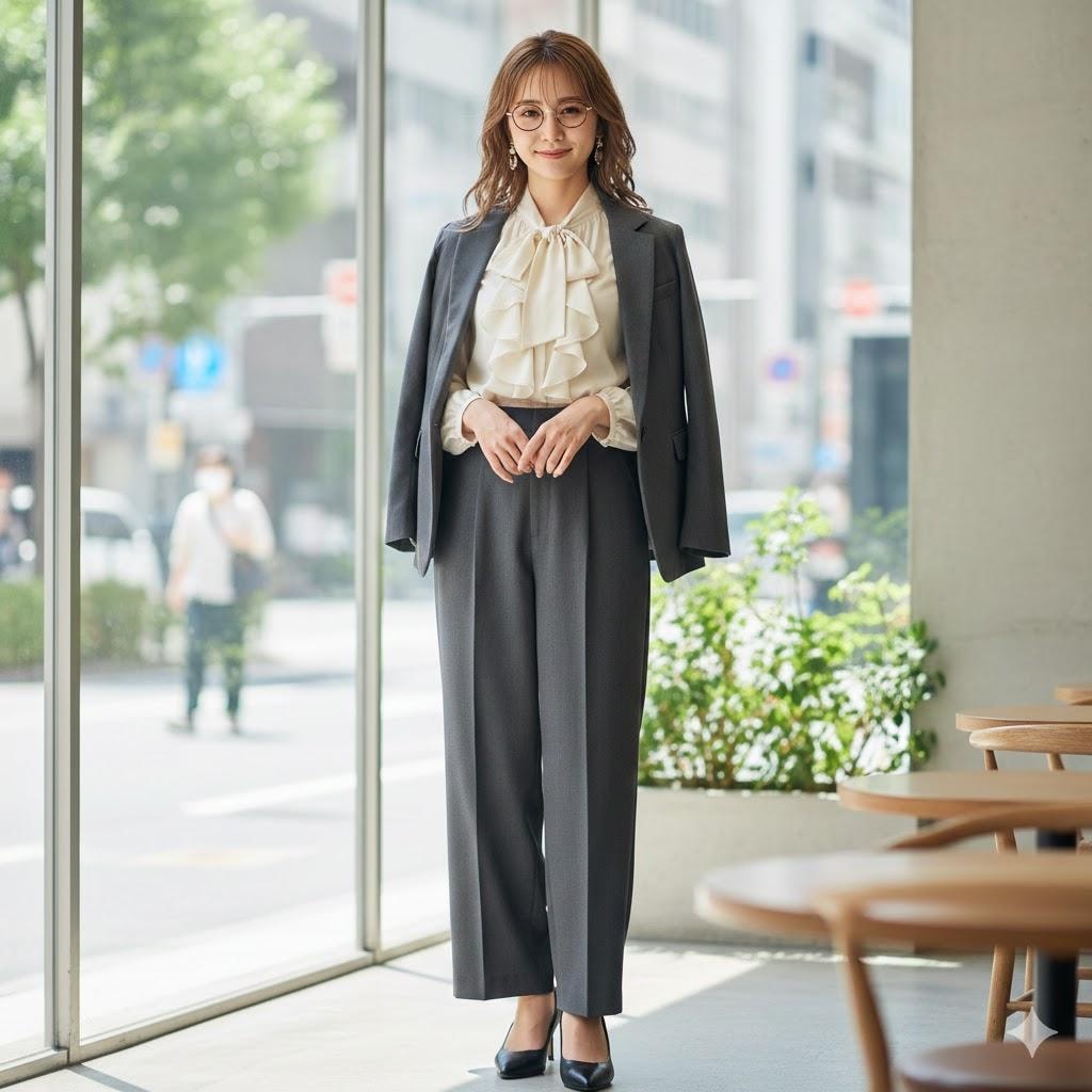 ワイドパンツ女子001《オフィスカジュアル》