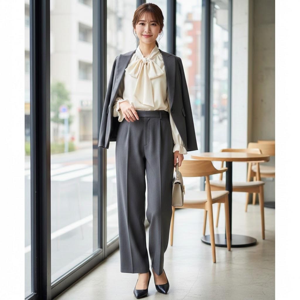 ワイドパンツ女子001《オフィスカジュアル》