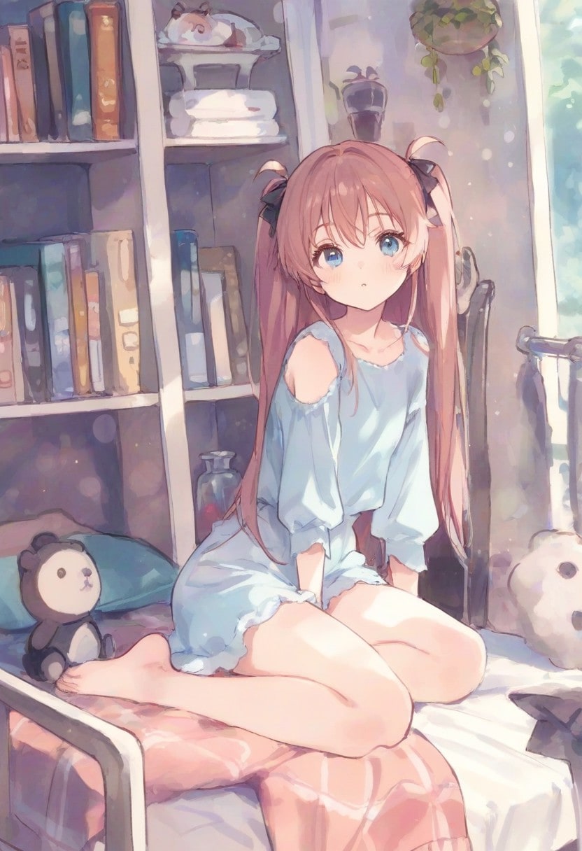 少女の部屋(水彩タッチ)(93)