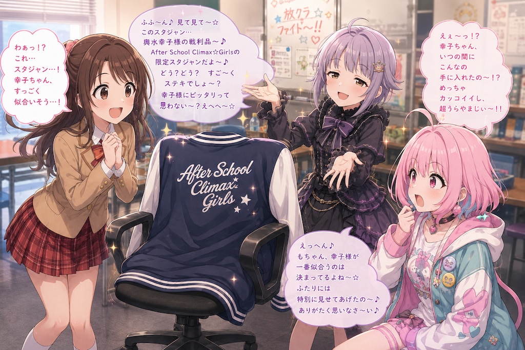 スタジャンを見せびらかす輿水幸子