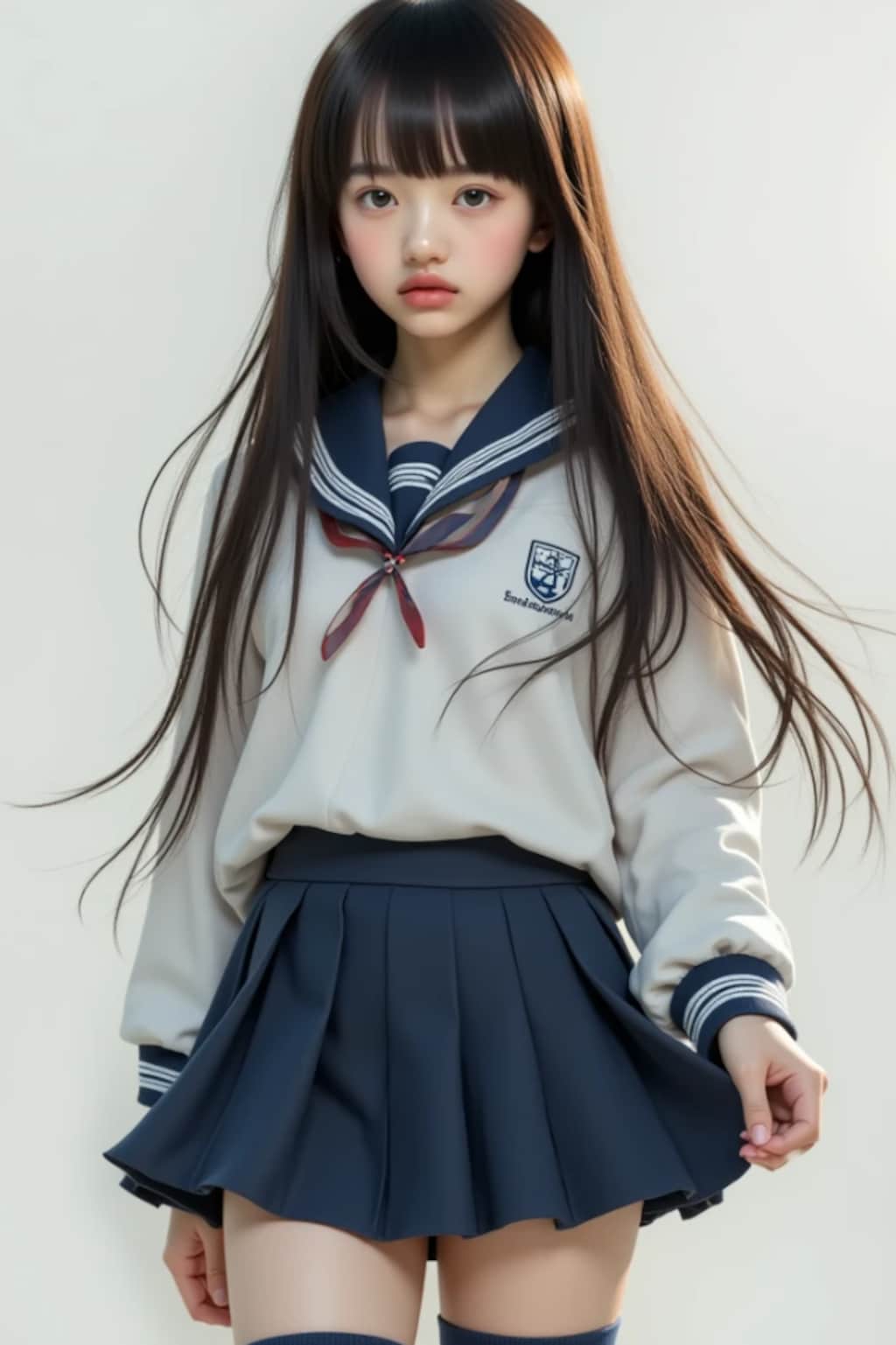 黒くて長い髪