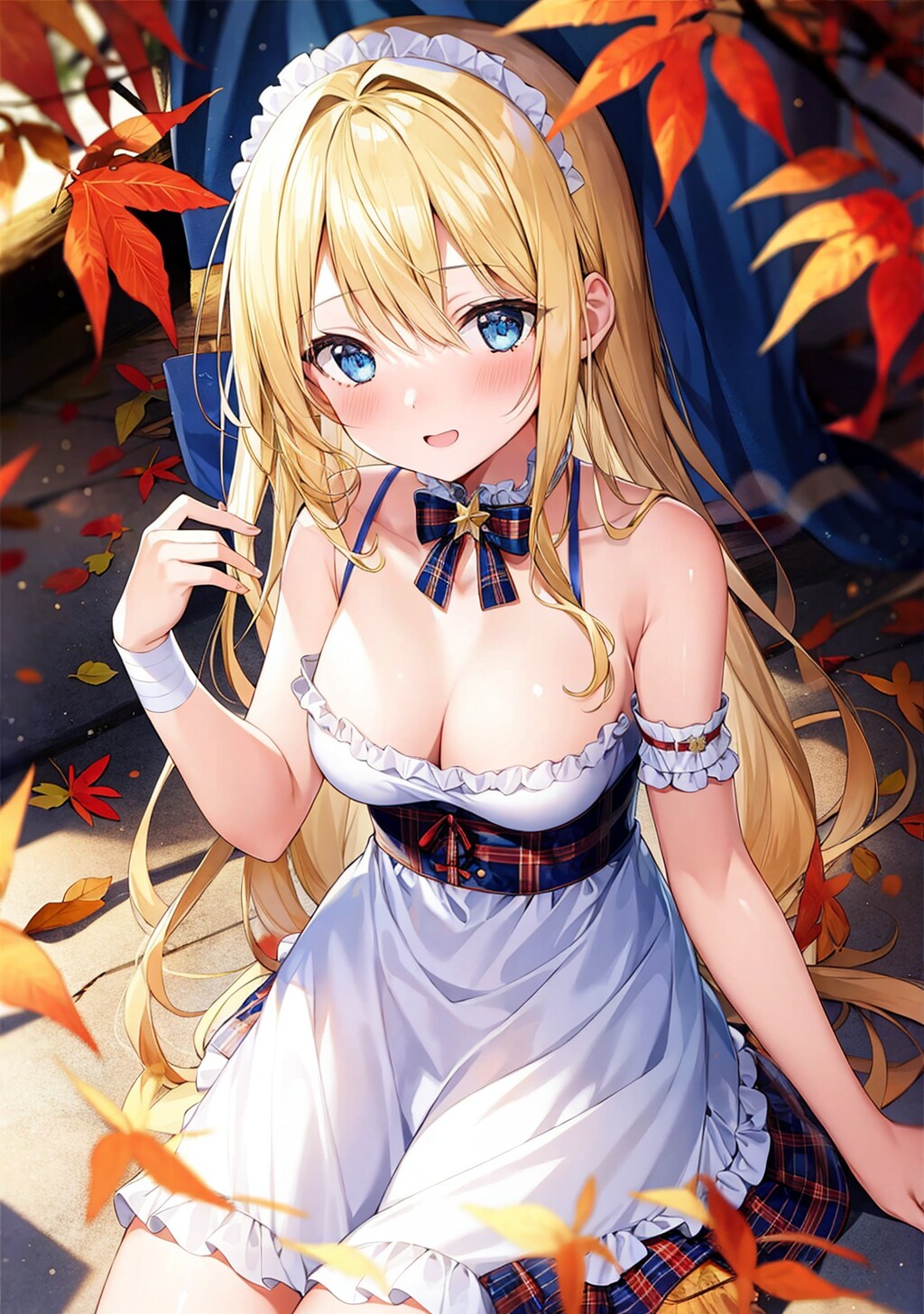 紅葉を見ながら休憩です