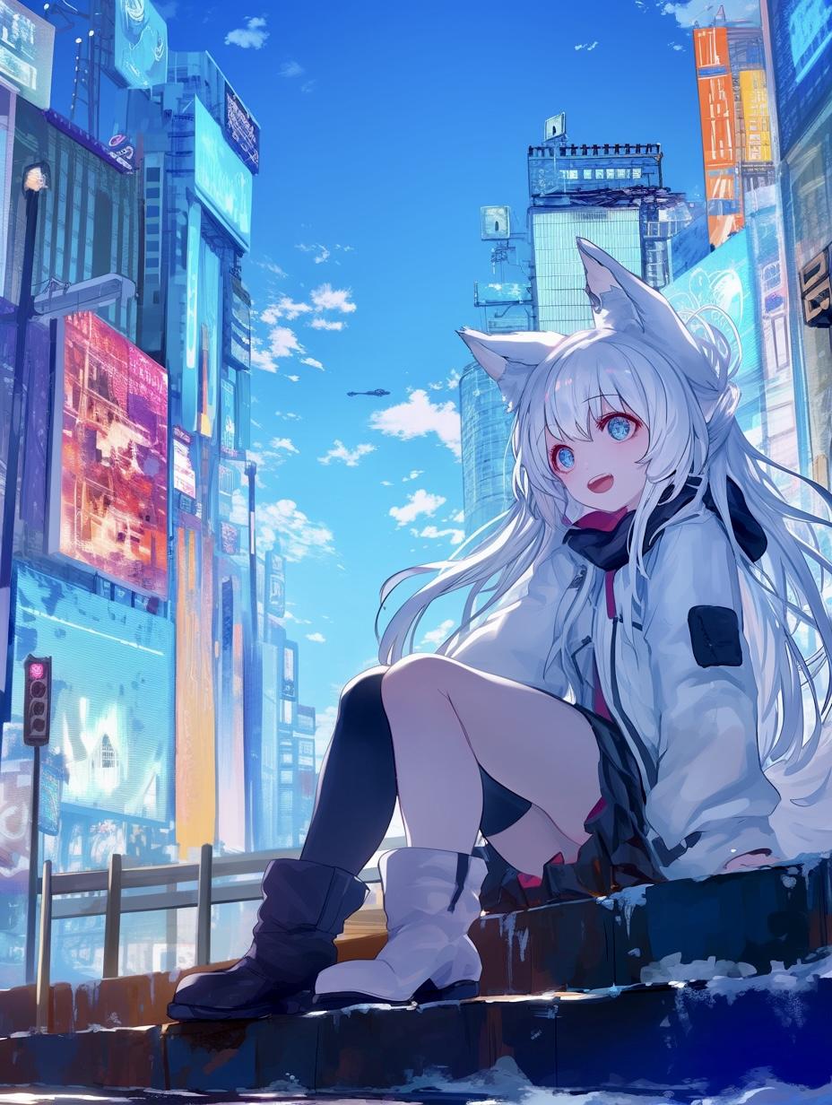 都会の狐娘 | の人気AIイラスト・グラビア