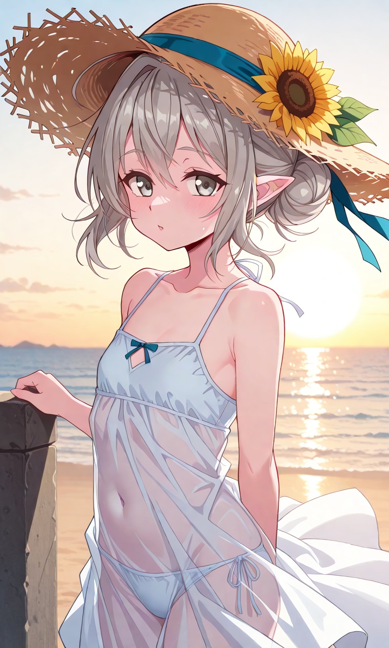 夏と麦わら帽子と少女