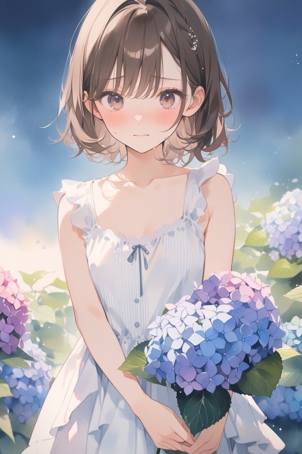 アジサイで水彩画始めました