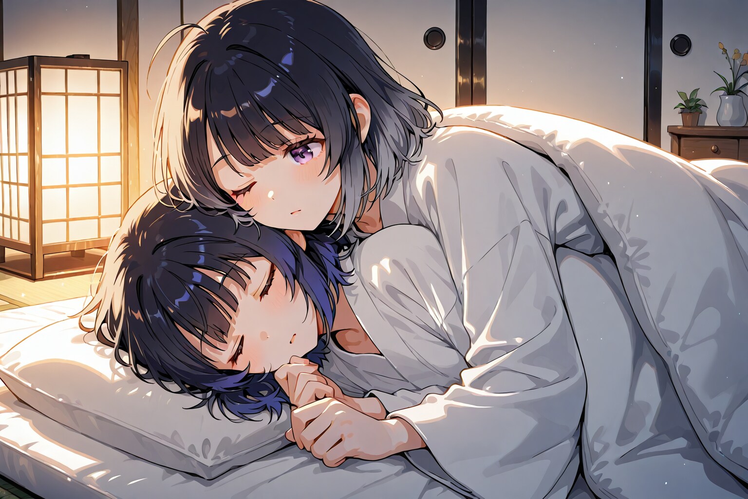 百合添い寝(不本意)