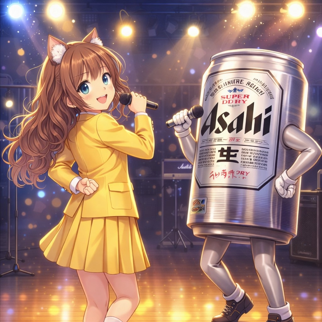 ノリノリで歌う小さな女の子