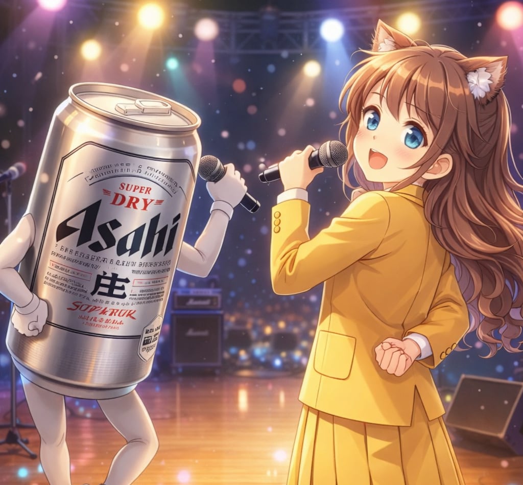 ノリノリで歌う小さな女の子