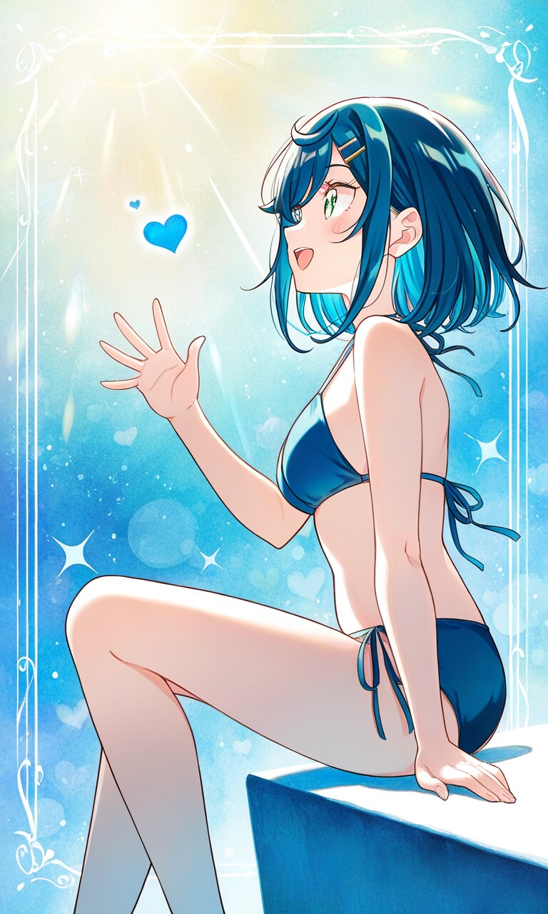 Blue bikini❗️芙羽ここね。