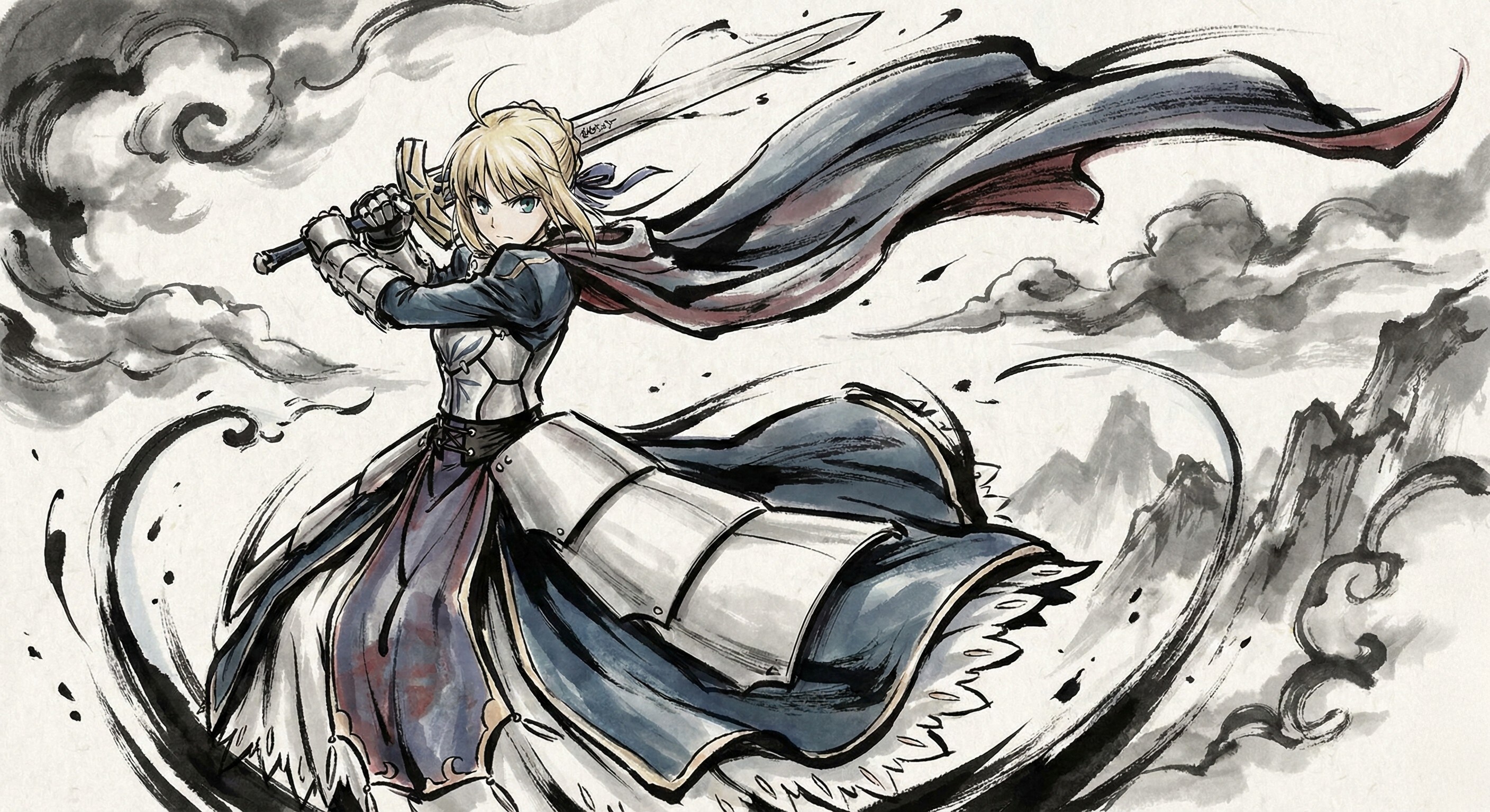 墨絵の青王様