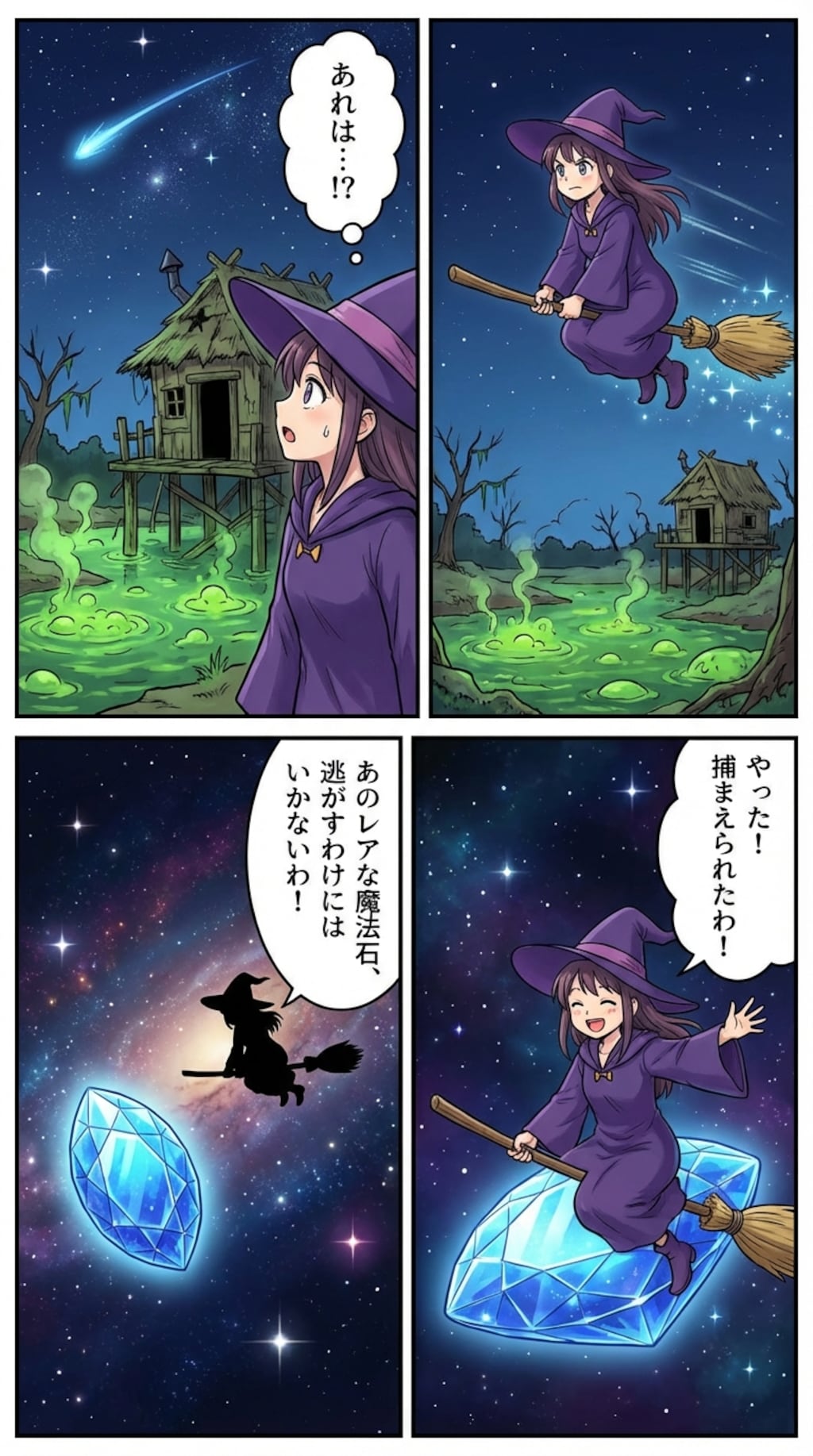 冗談みたいな魔石確保をする魔女さん