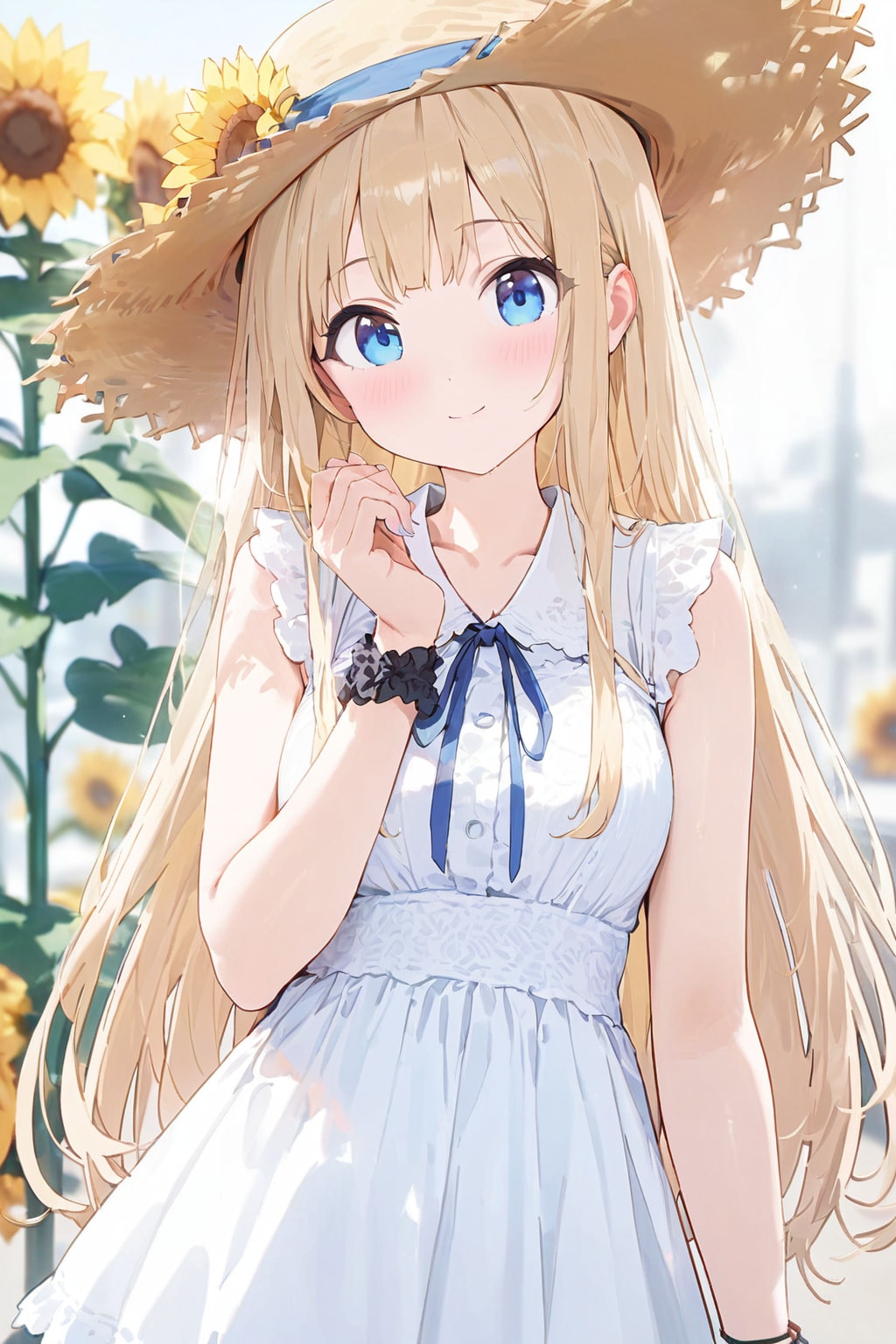 向日葵の麦わら帽子 | の人気AIイラスト・グラビア