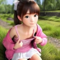 胸元を広げて見せてくれる少女 4枚目
