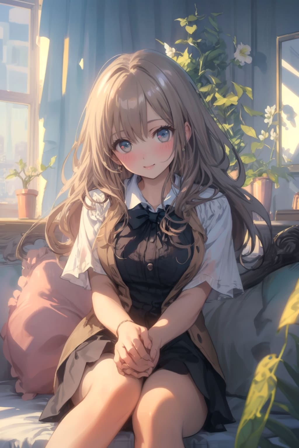 見つめる少女 | の人気AIイラスト・グラビア