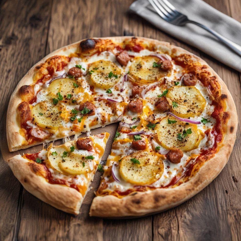 ジャーマンポテトカレーピザ