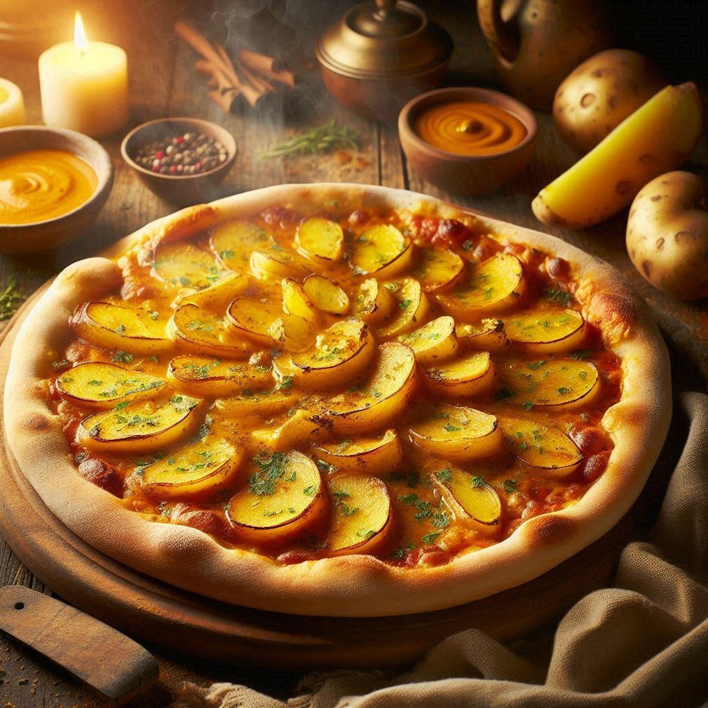ジャーマンポテトカレーピザ
