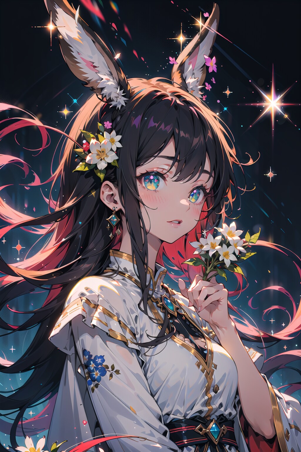Black Floral Background