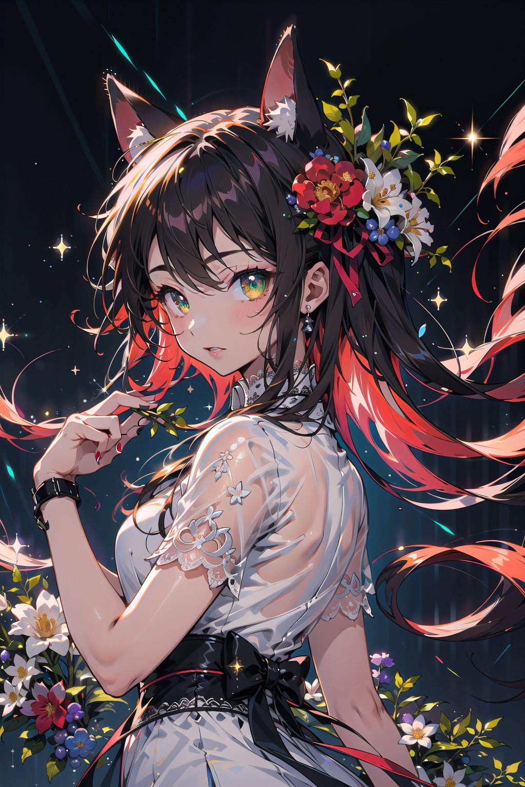 Black Floral Background