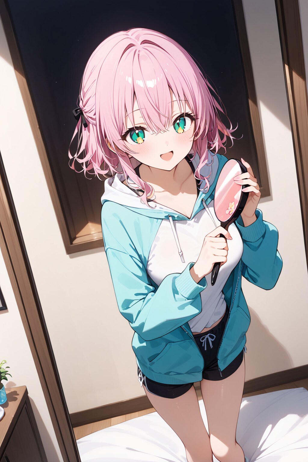 朝の身支度をする李々花 | の人気AIイラスト・グラビア