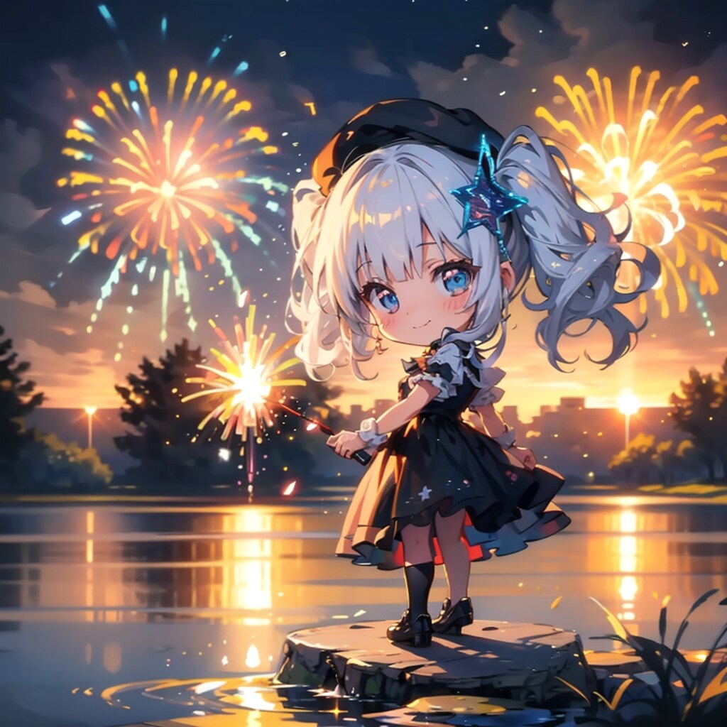 ちびちゃんと、花火大会へ。 | の人気AIイラスト・グラビア