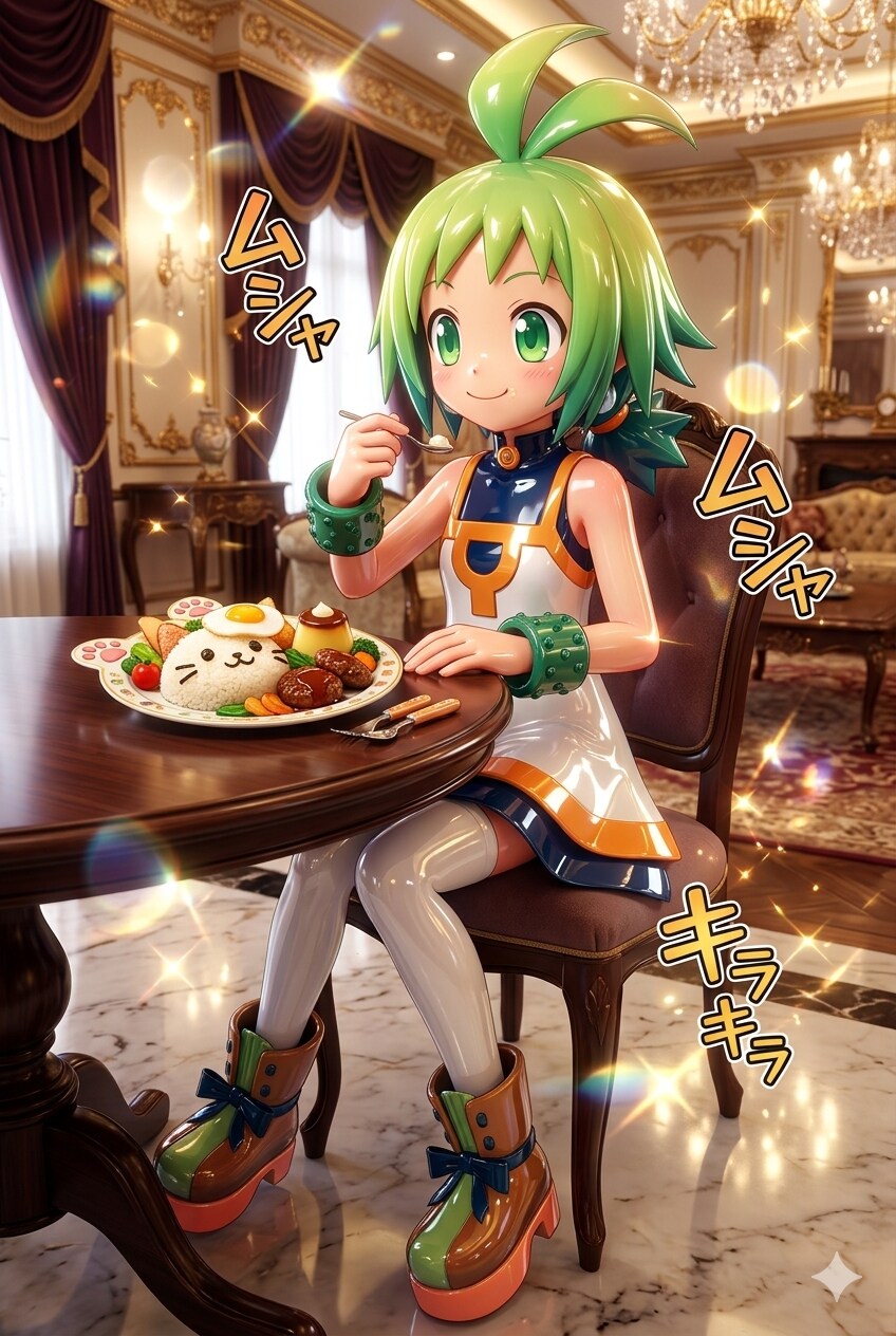 ファントムブレイブ　マローネ　食事中