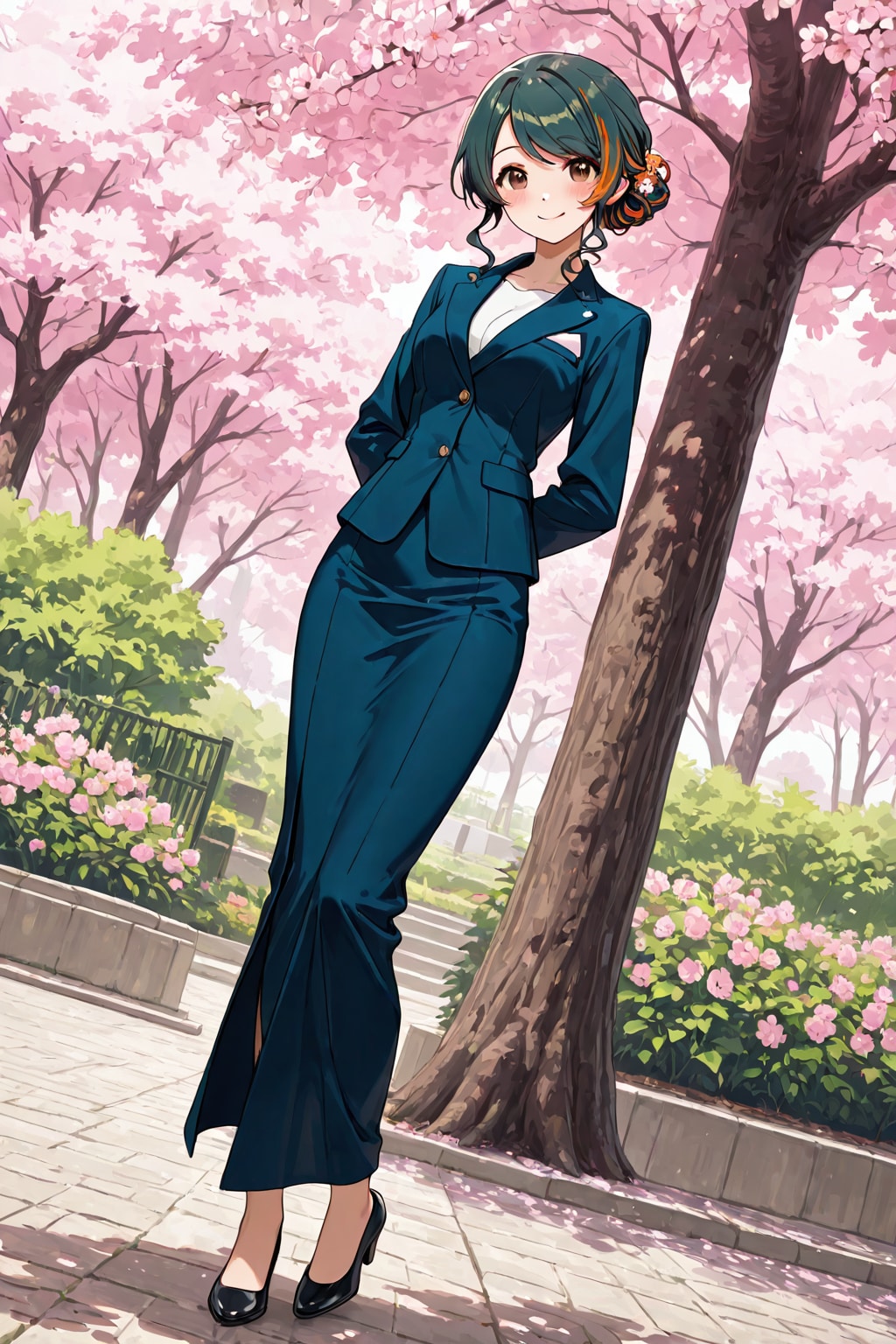 BONSAIちゃんの青いリクルートスーツ