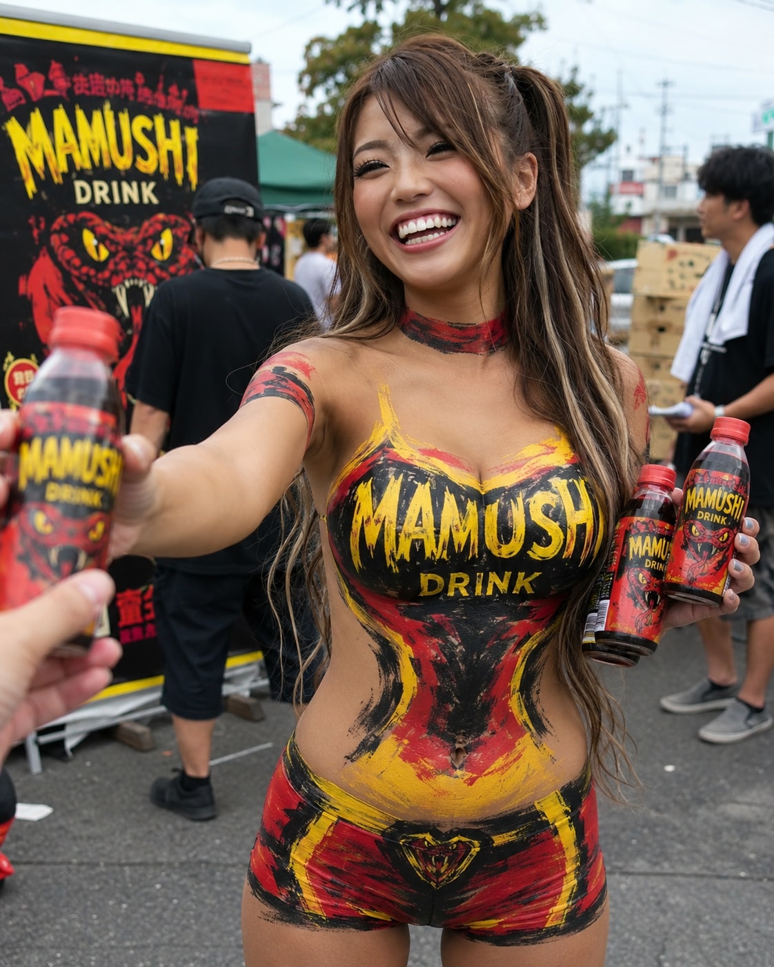 マムシ配りお姉さん