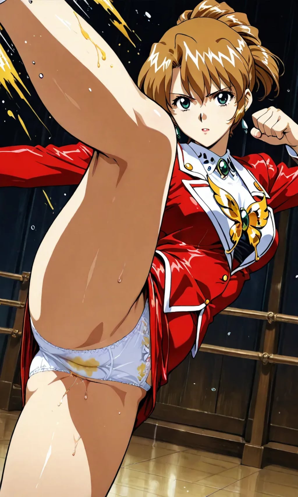 ハイキックパンチラ