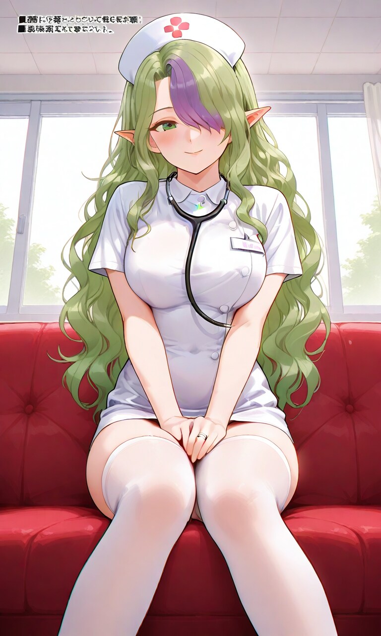 座っているナースミザリィさん
