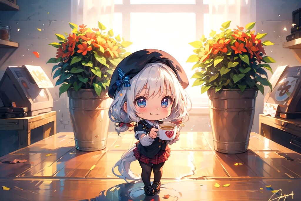 ココア飲もうよ-。
