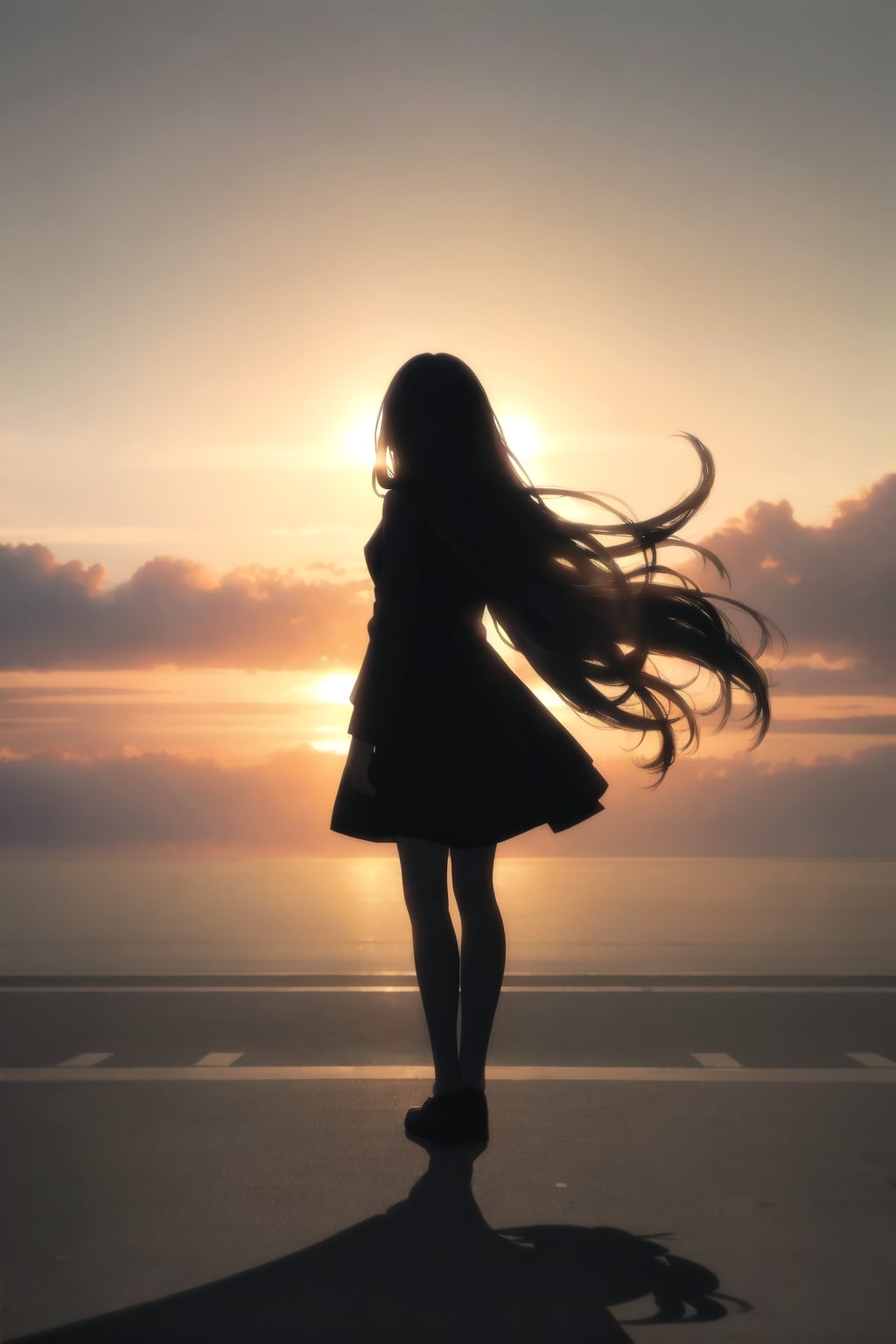 夕焼けの少女 | の人気AIイラスト・グラビア