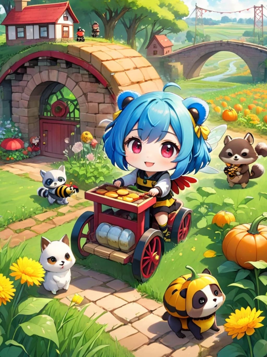 田舎の青髪ちゃん