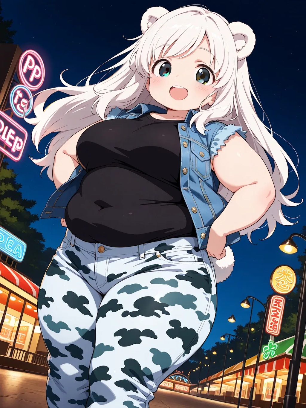 迷彩パンツのポーラ