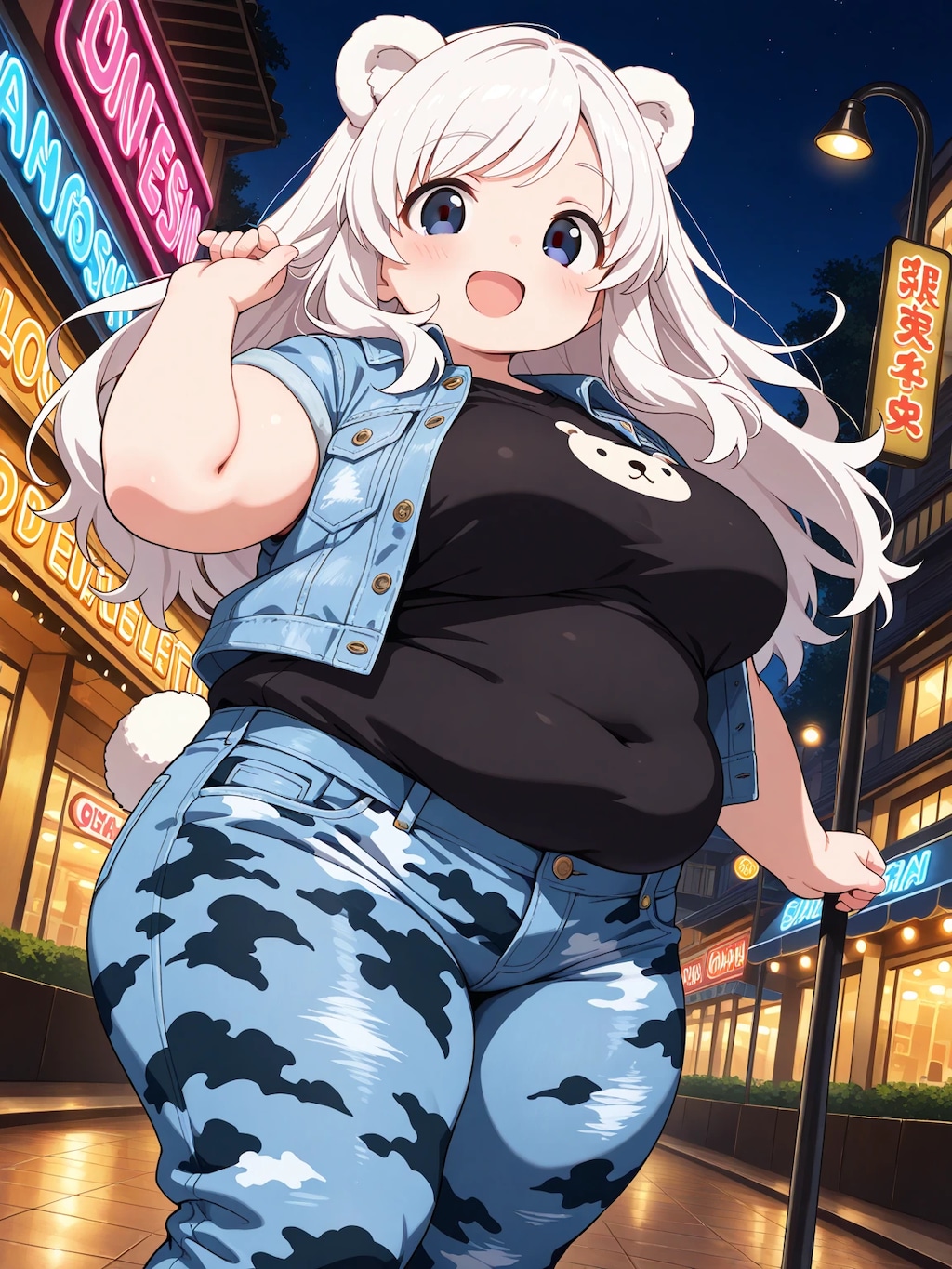 迷彩パンツのポーラ