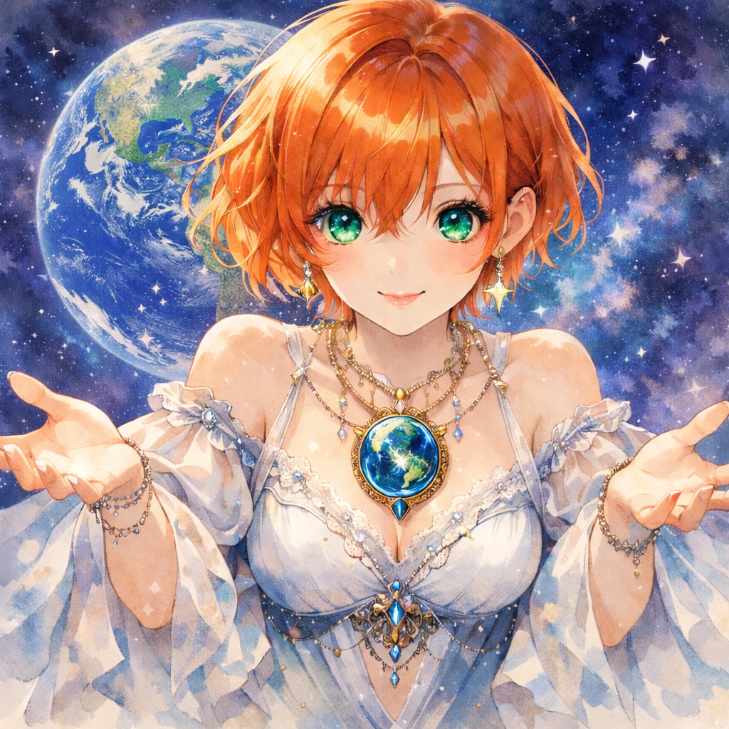 青い星のネックレス