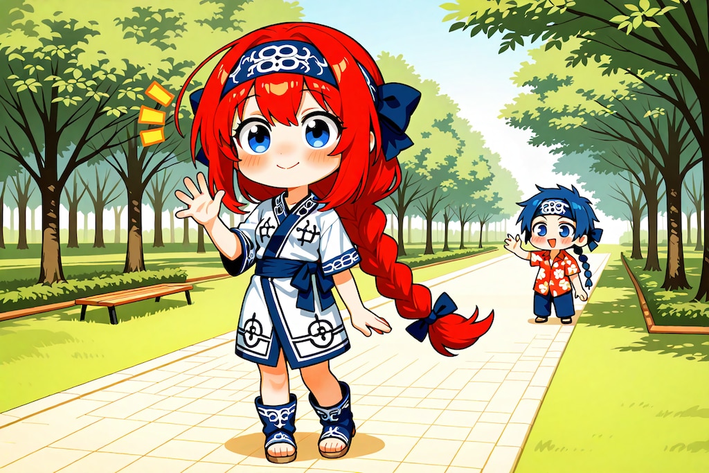 コロポックル赤髪お兄ちゃんズくんの夏コーデ